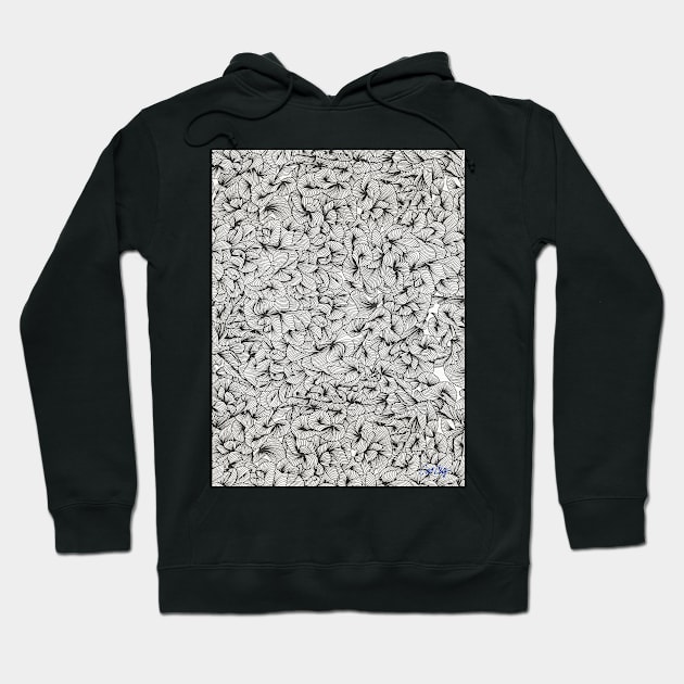 Abstract Pattern Black Hoodie by CatCoq